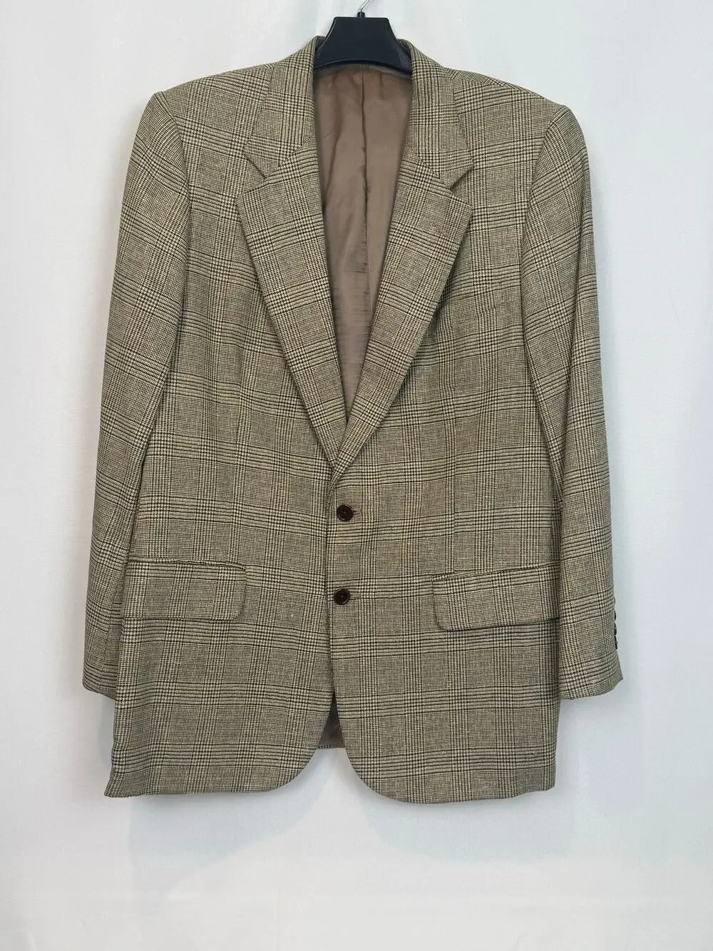 Oak Creek Dillards Mens Sport Coat 42R Silk Wool Glen Plaid Blazer USA Made
